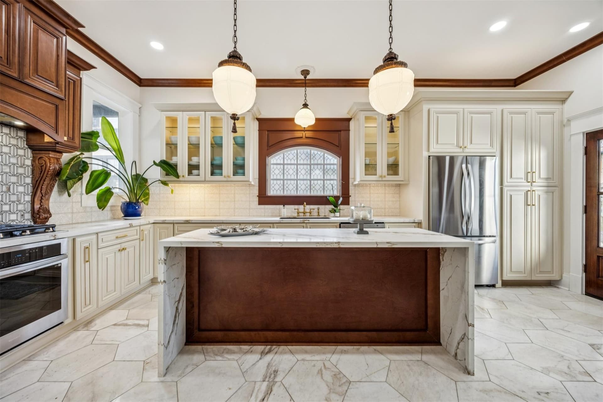 Remodeled kitchen and bathroom in Galveston home